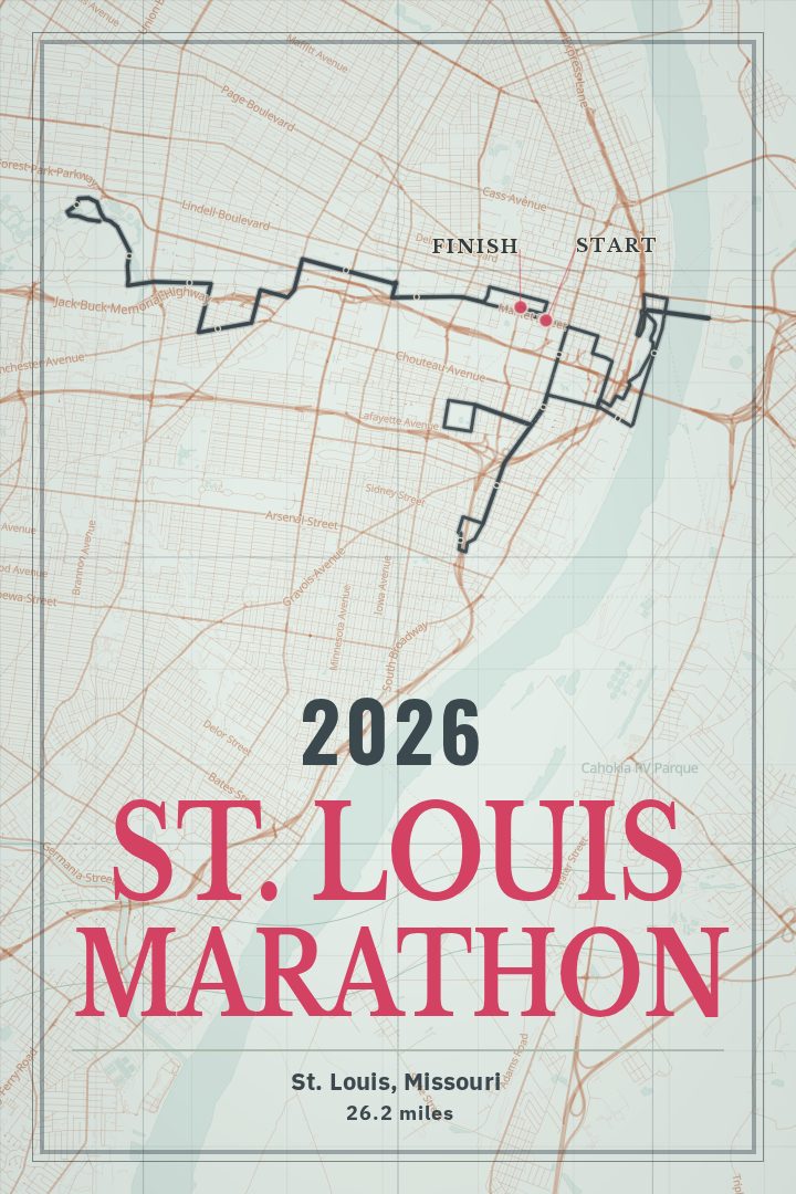 St. Louis Marathon map poster