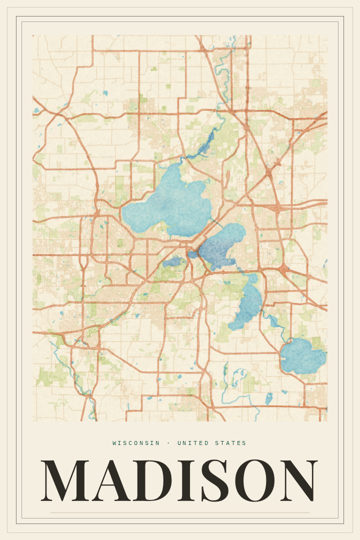 Madison map poster