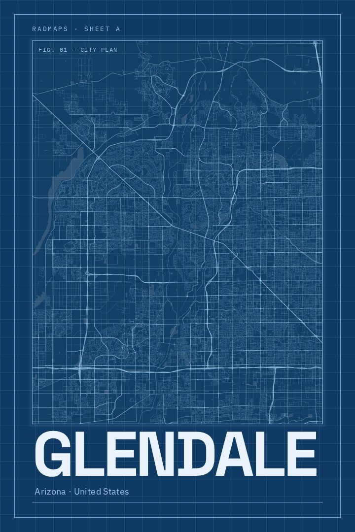 Glendale map poster