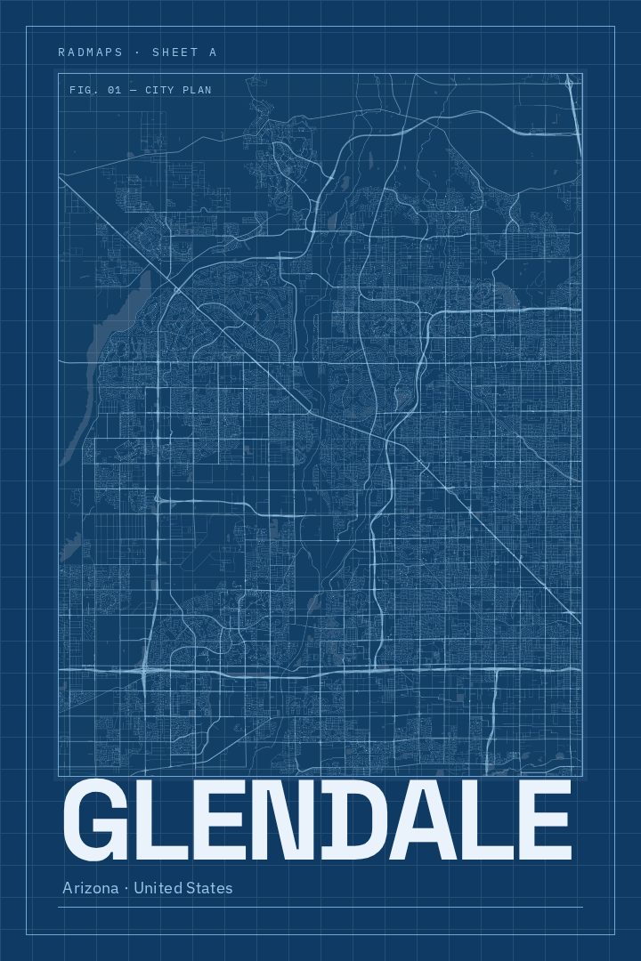 Glendale map poster