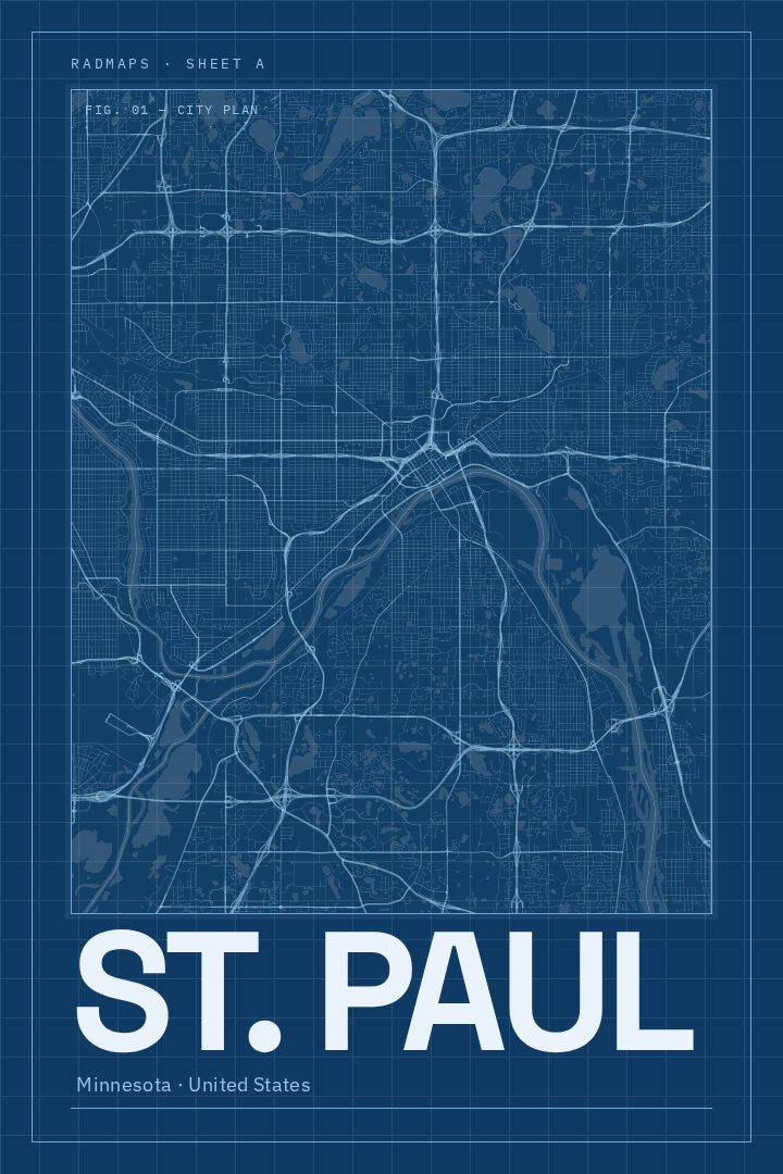 St. Paul map poster