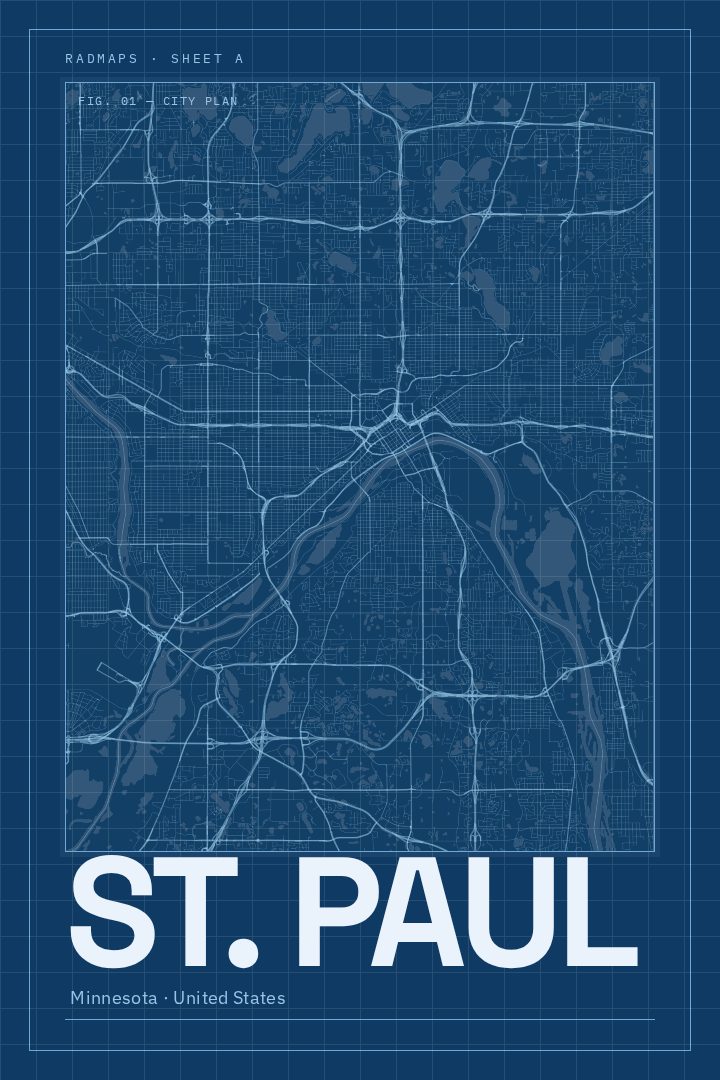 St. Paul map poster