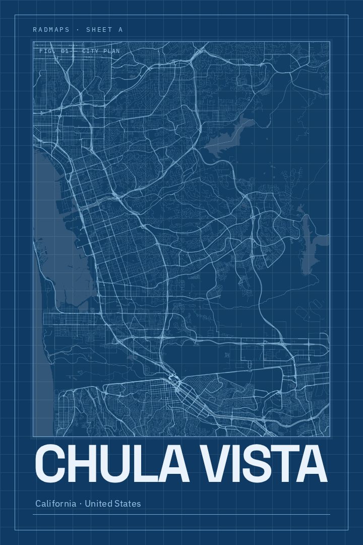 Chula Vista map poster