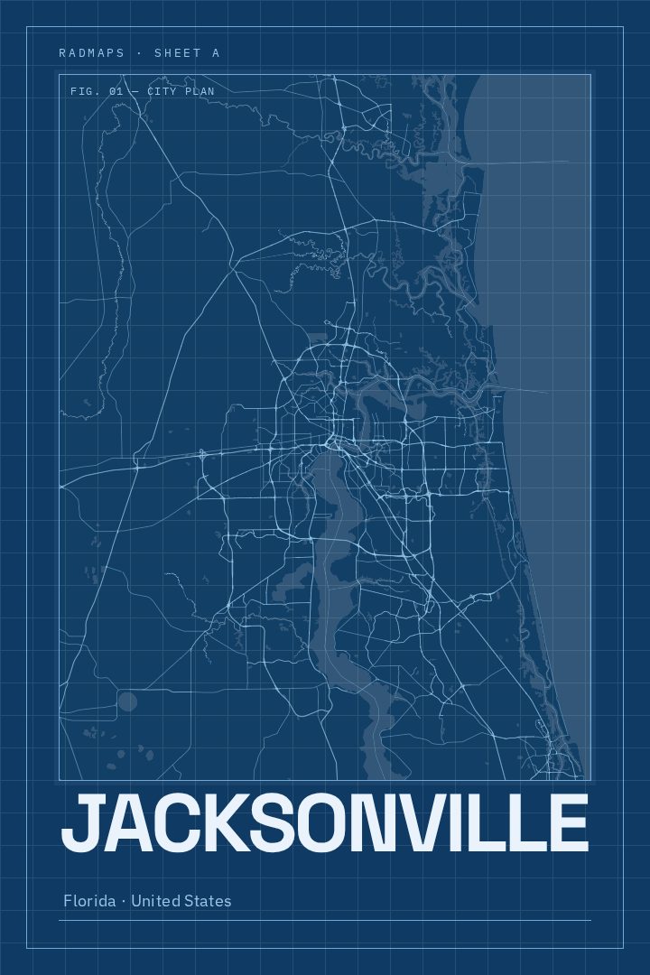 Jacksonville map poster
