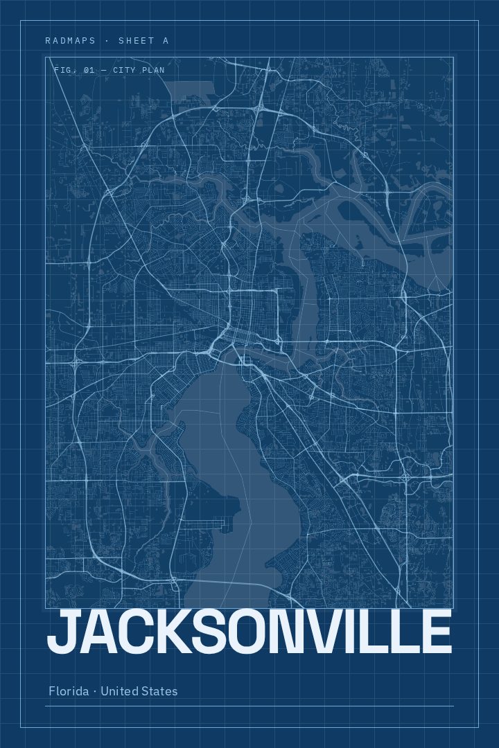 Jacksonville map poster