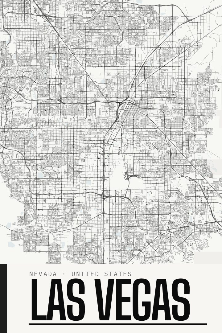Las Vegas map poster