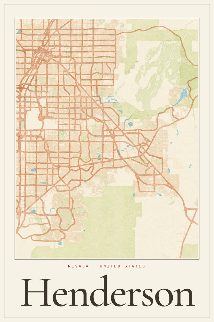 Henderson map poster