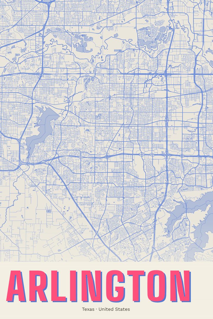 Arlington map poster