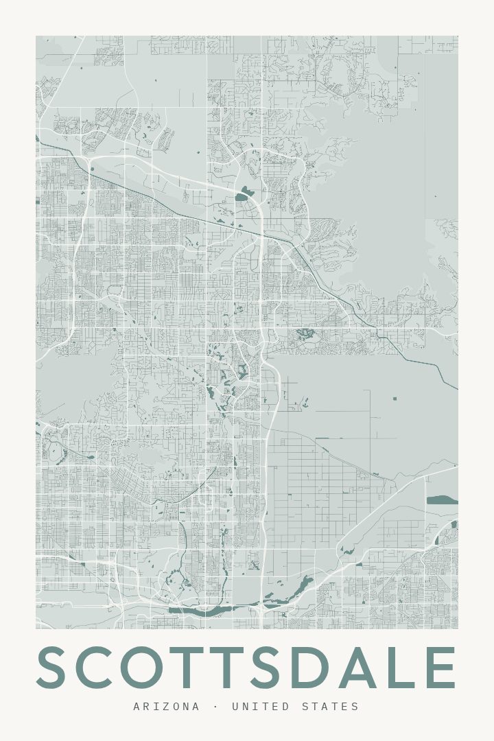 Scottsdale map poster