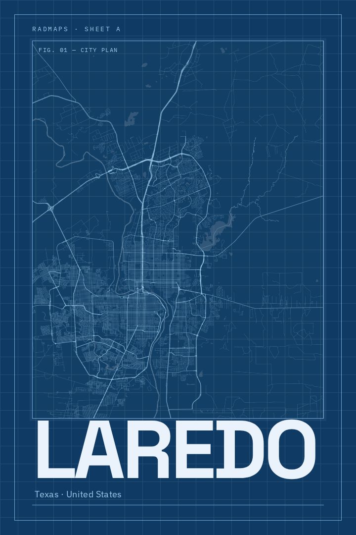 Laredo map poster