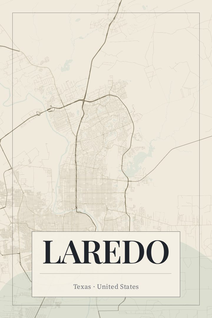 Laredo map poster