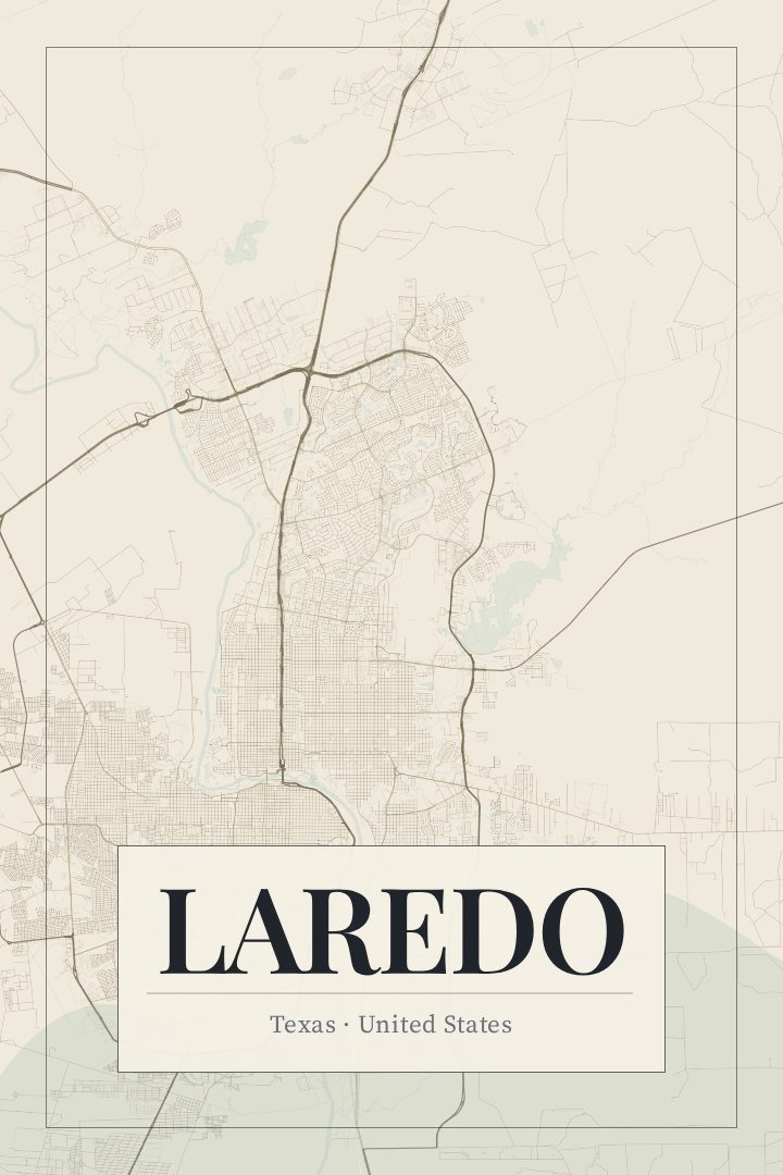Laredo map poster