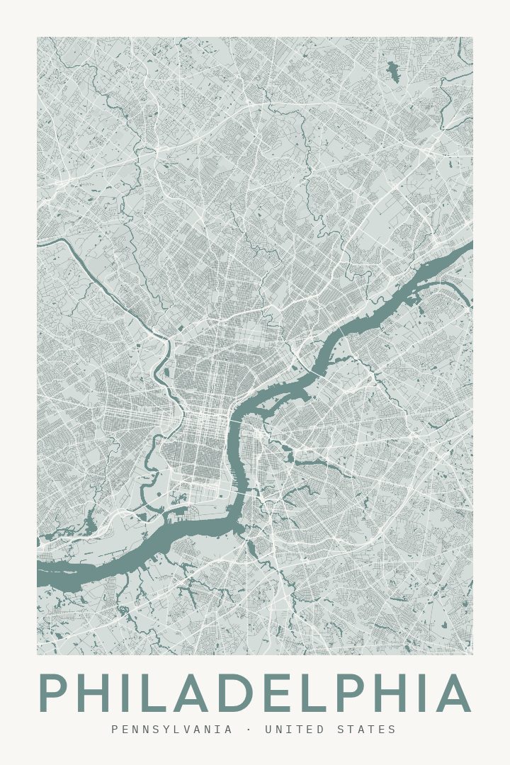 Philadelphia map poster
