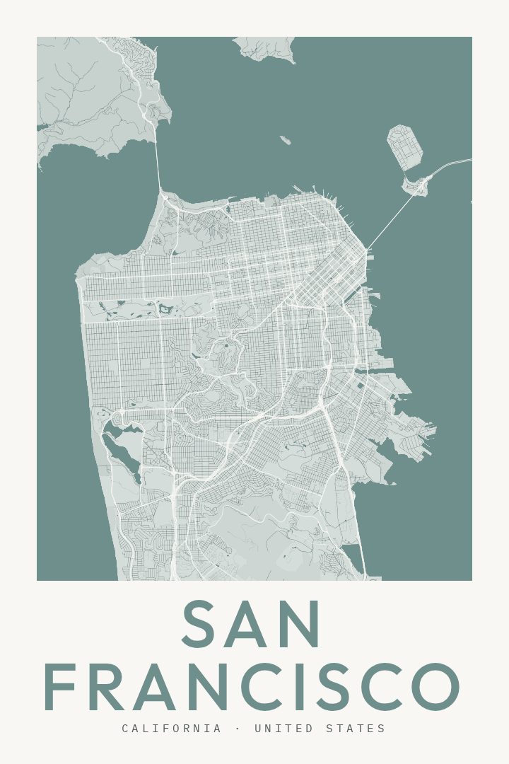 San Francisco map poster