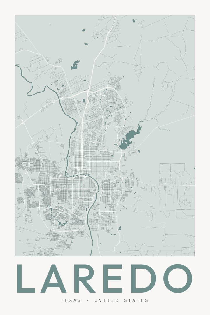 Laredo map poster