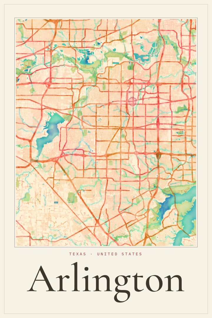 Arlington map poster