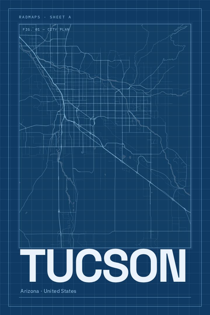 Tucson map poster