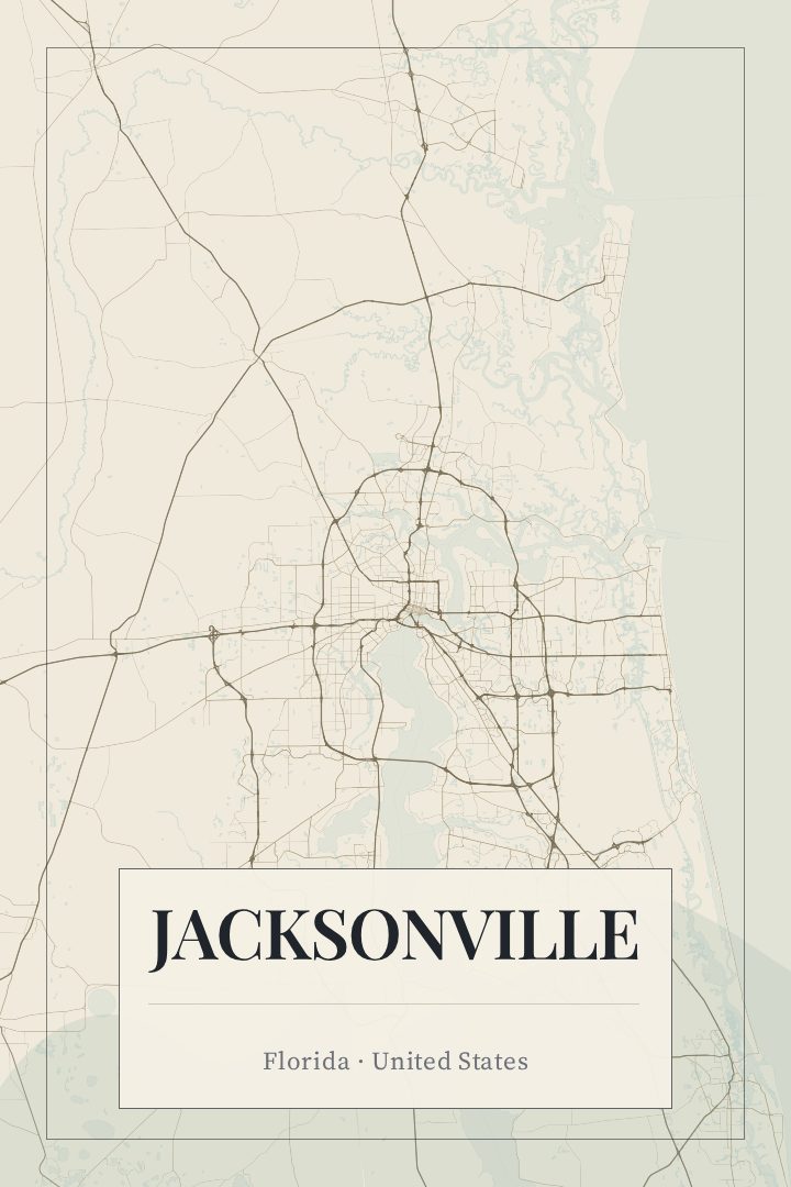 Jacksonville map poster