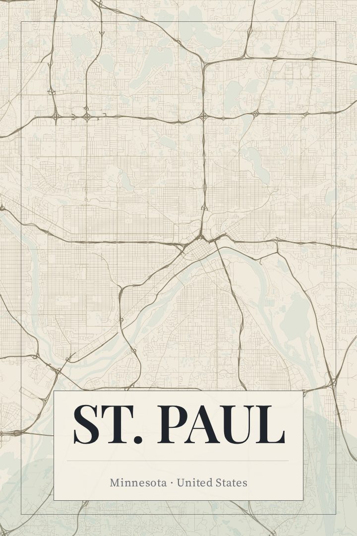 St. Paul map poster