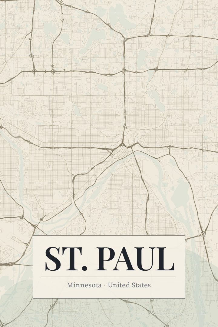 St. Paul map poster