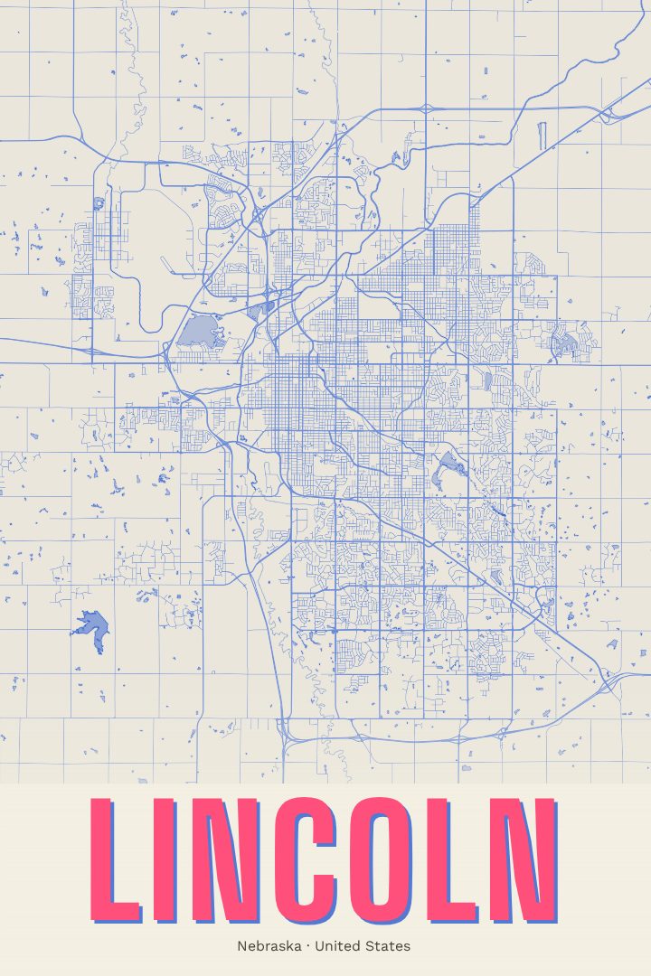 Lincoln map poster