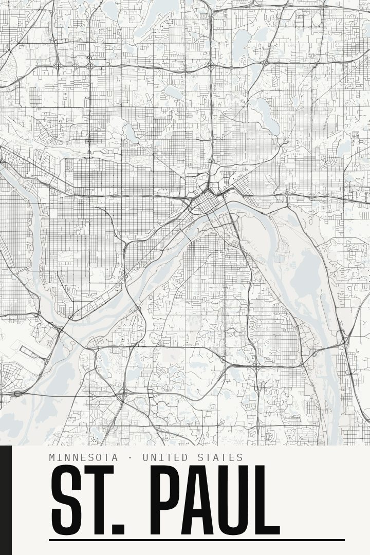 St. Paul map poster