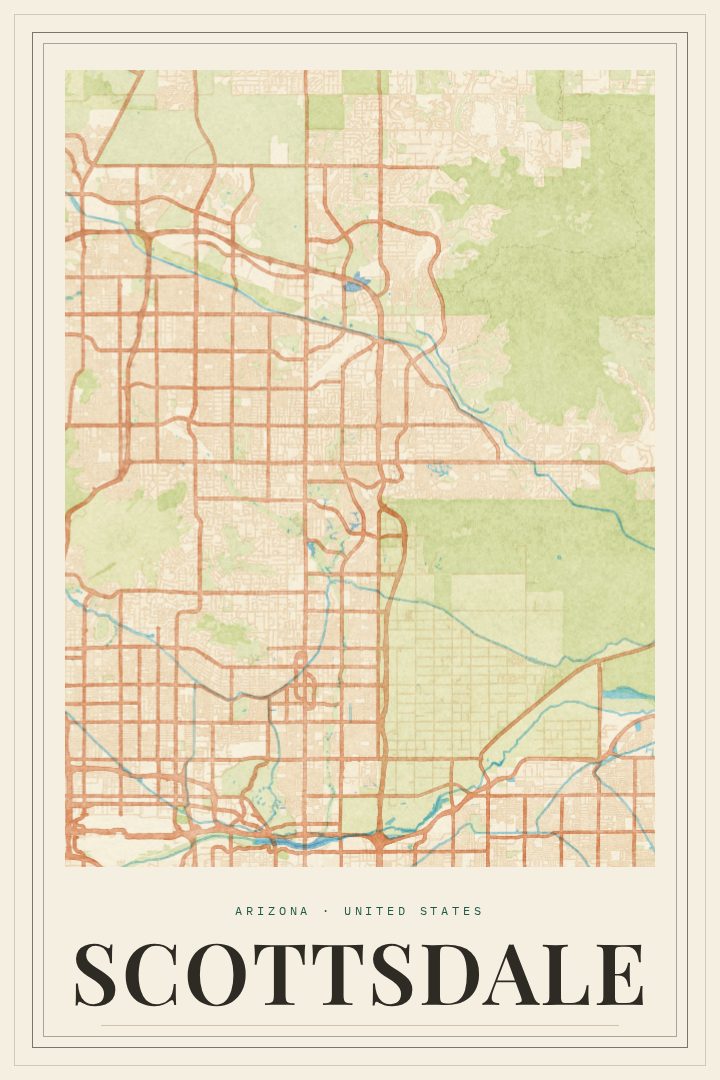 Scottsdale map poster