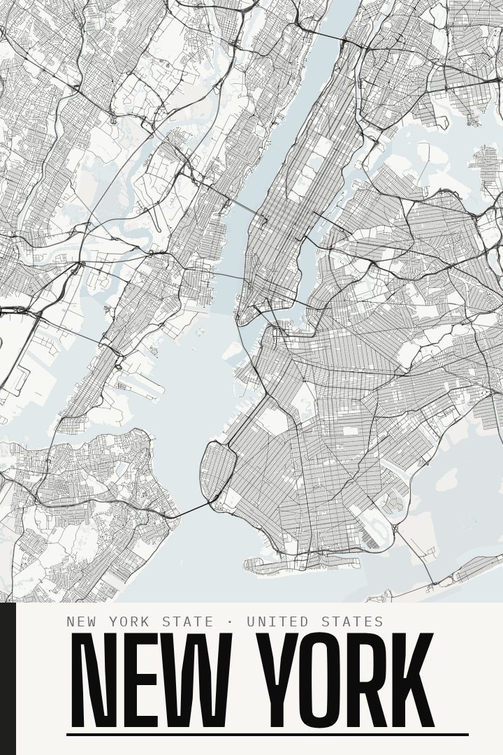 New York map poster