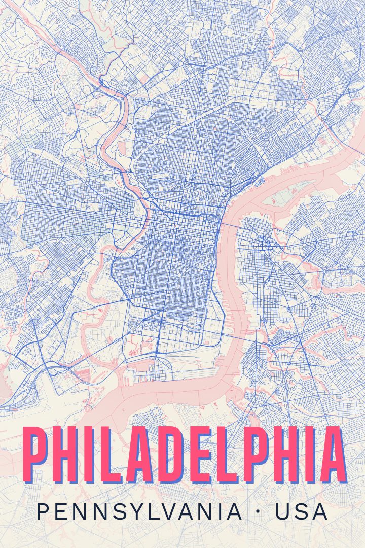 Philadelphia map poster