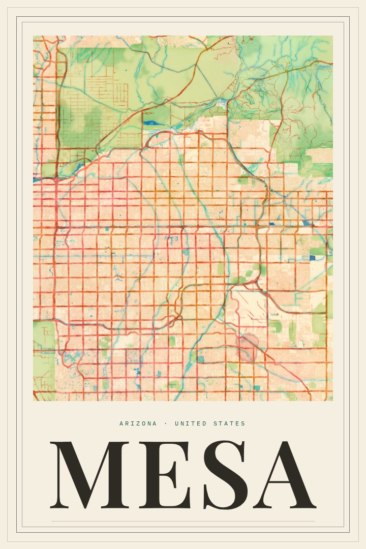 Mesa map poster