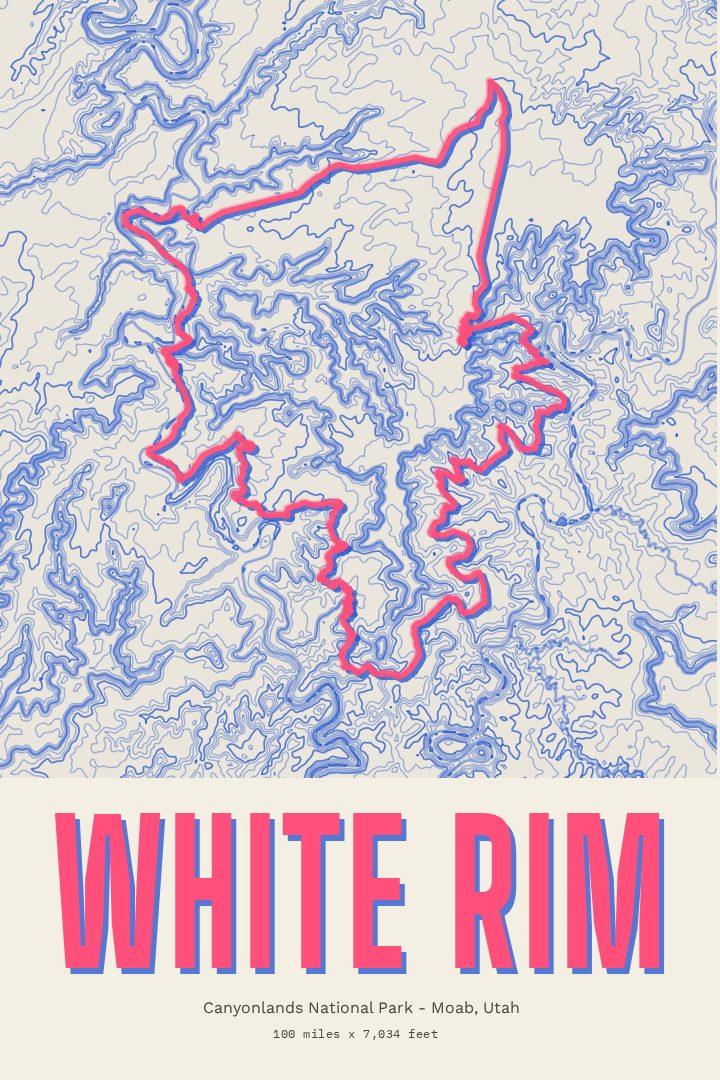 White Rim map poster