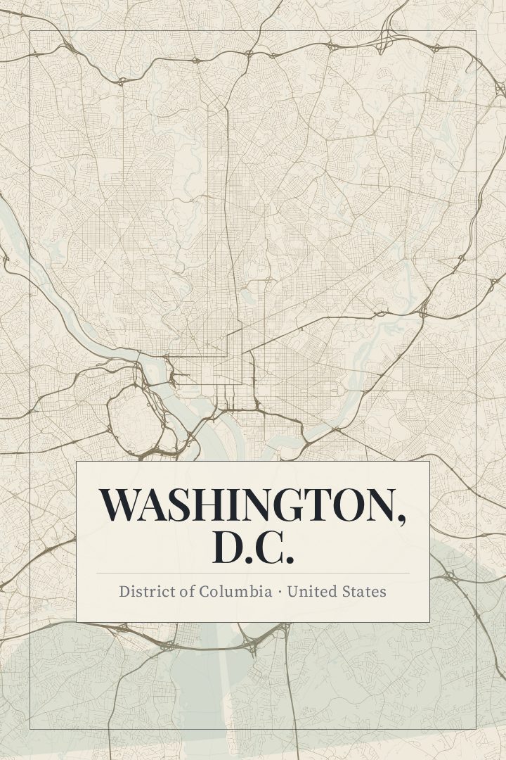 Washington, D.C. map poster