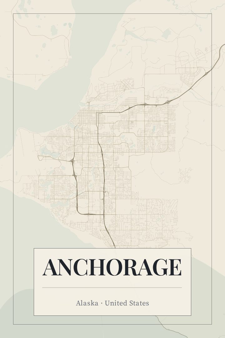 Anchorage map poster