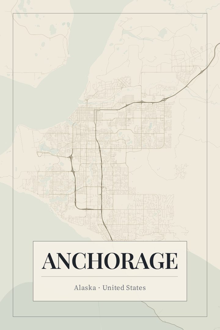 Anchorage map poster