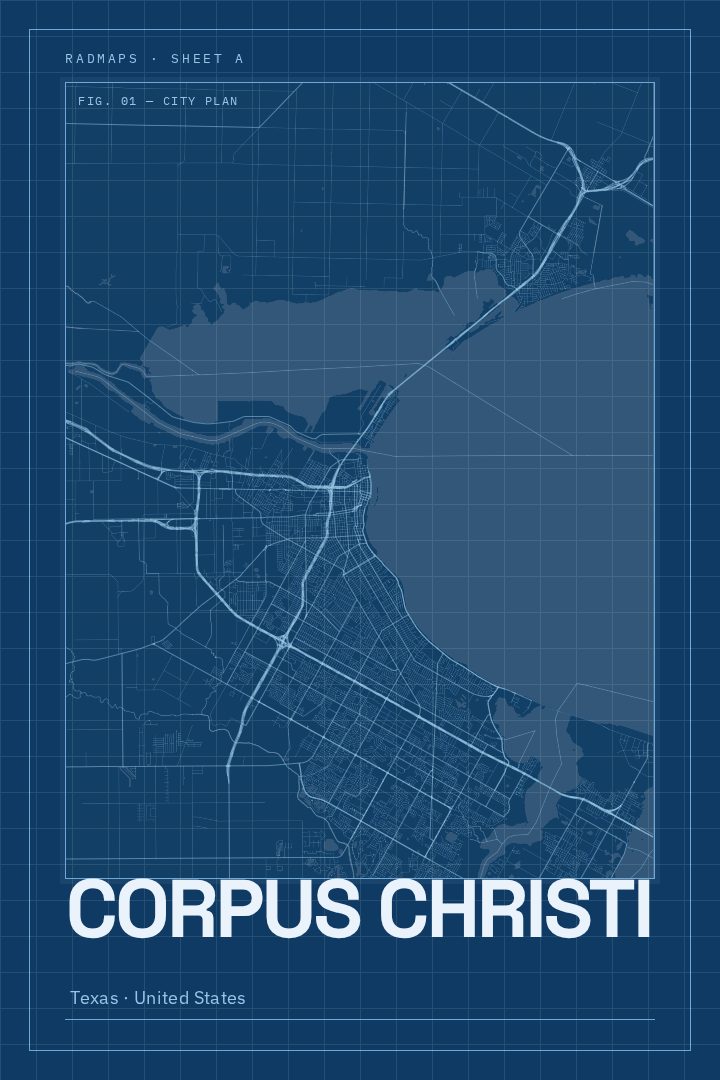 Corpus Christi map poster