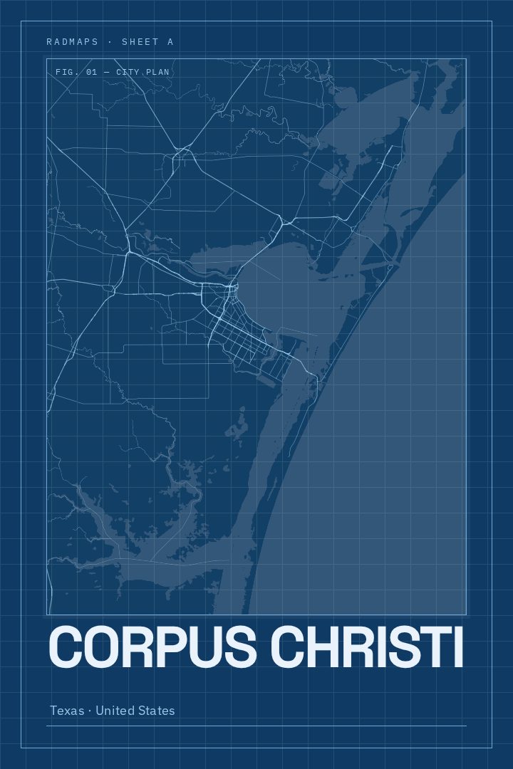 Corpus Christi map poster