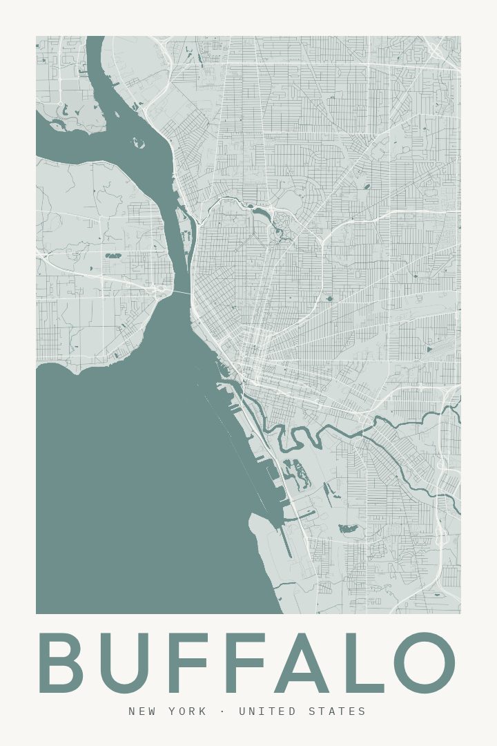 Buffalo map poster
