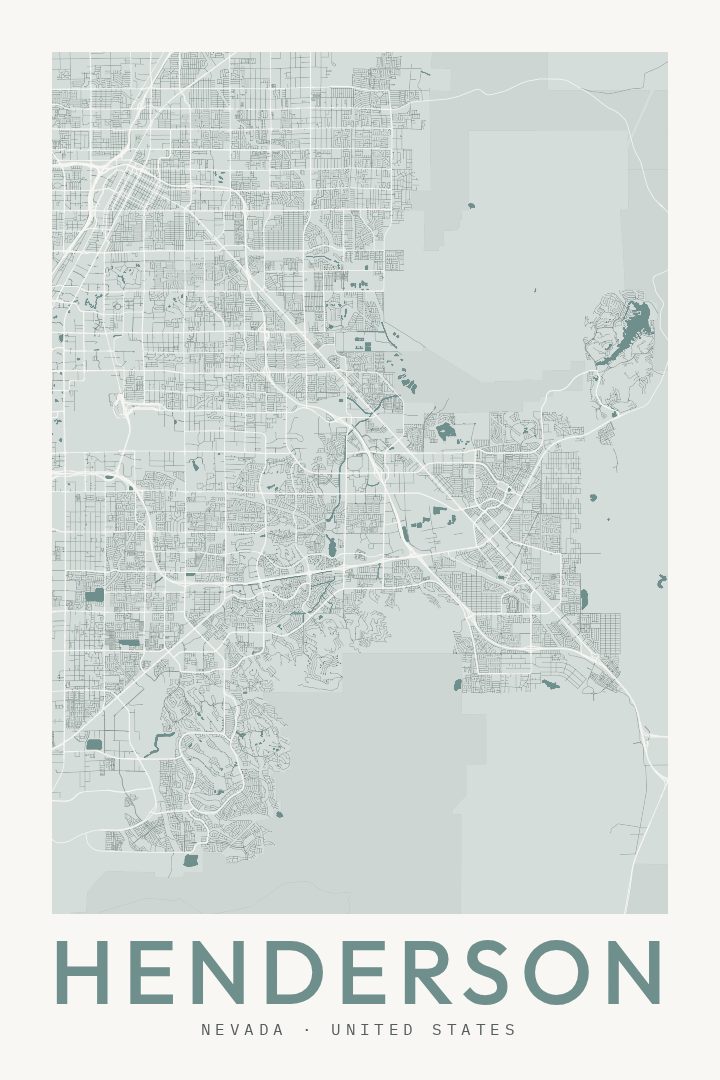 Henderson map poster