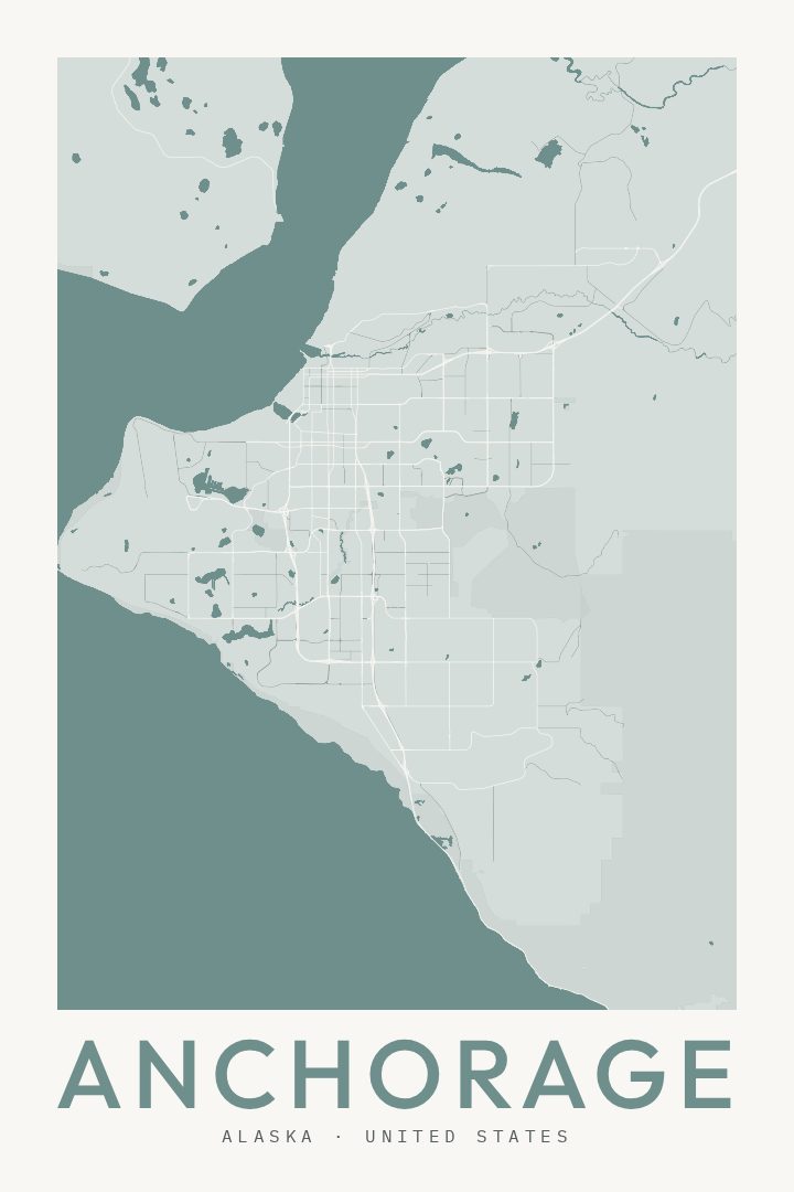 Anchorage map poster
