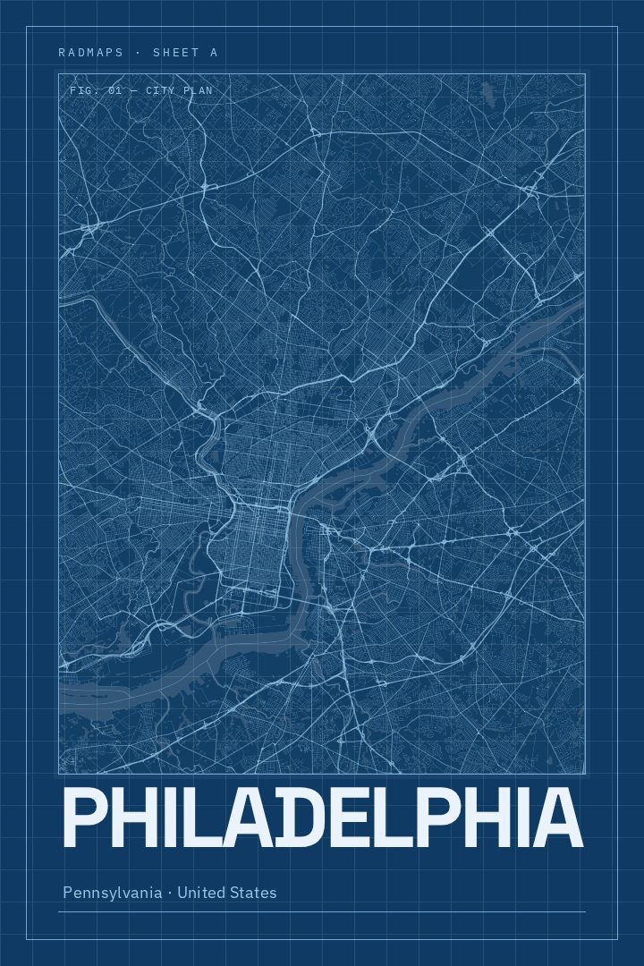Philadelphia map poster