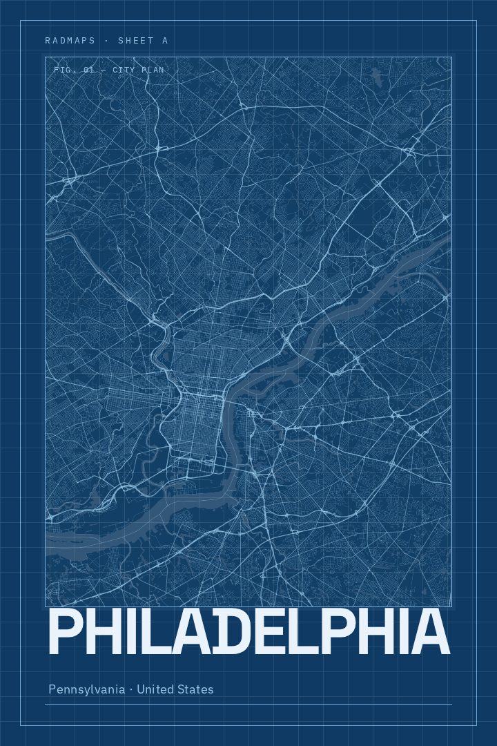 Philadelphia map poster