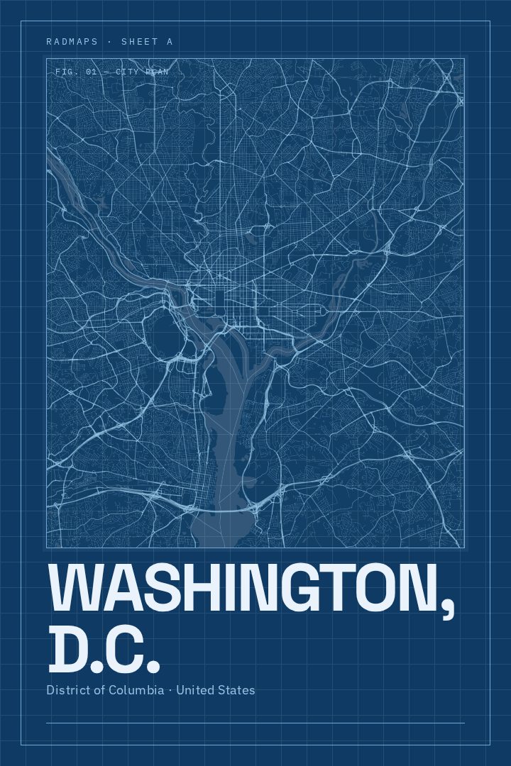 Washington, D.C. map poster