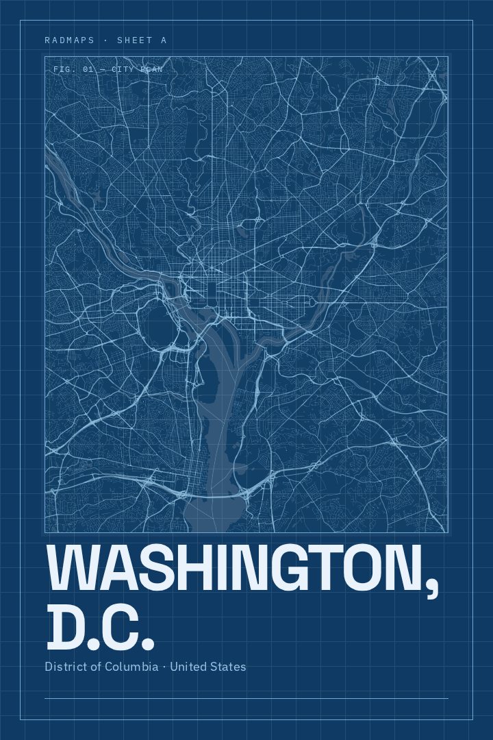 Washington, D.C. map poster
