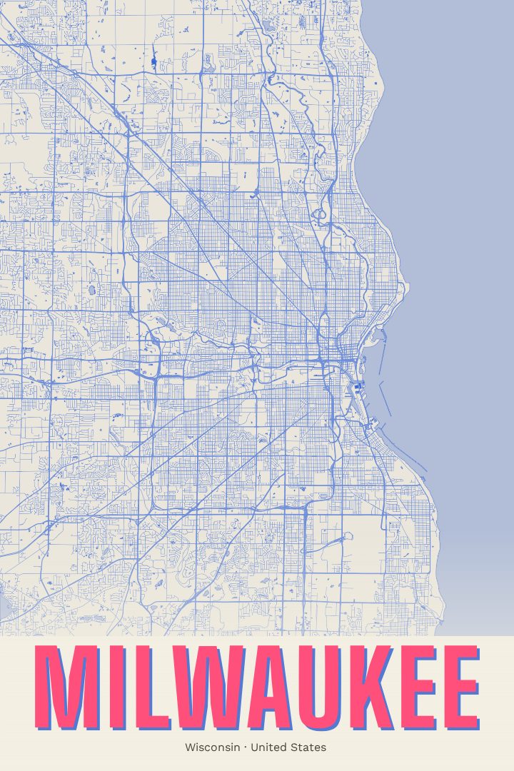 Milwaukee map poster
