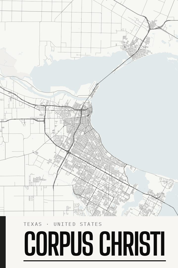 Corpus Christi map poster
