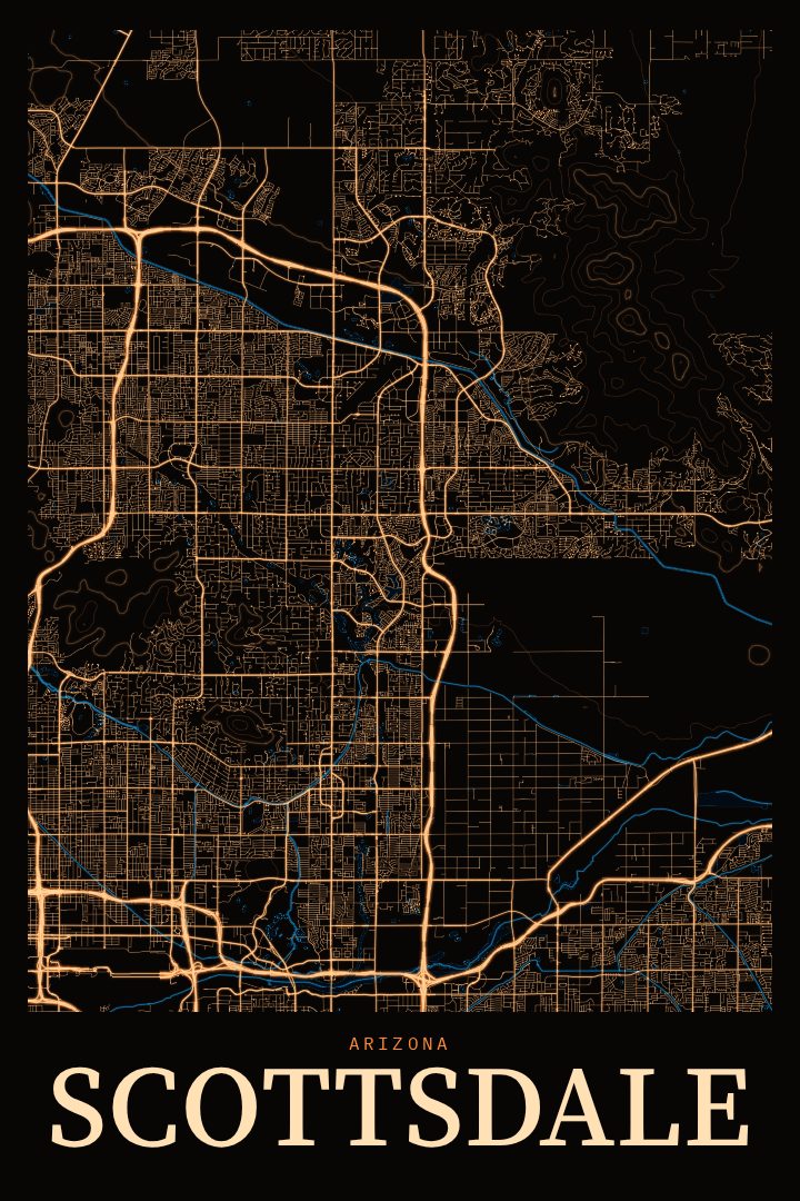 Scottsdale map poster