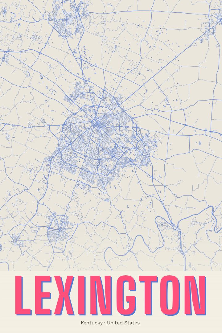 Lexington map poster