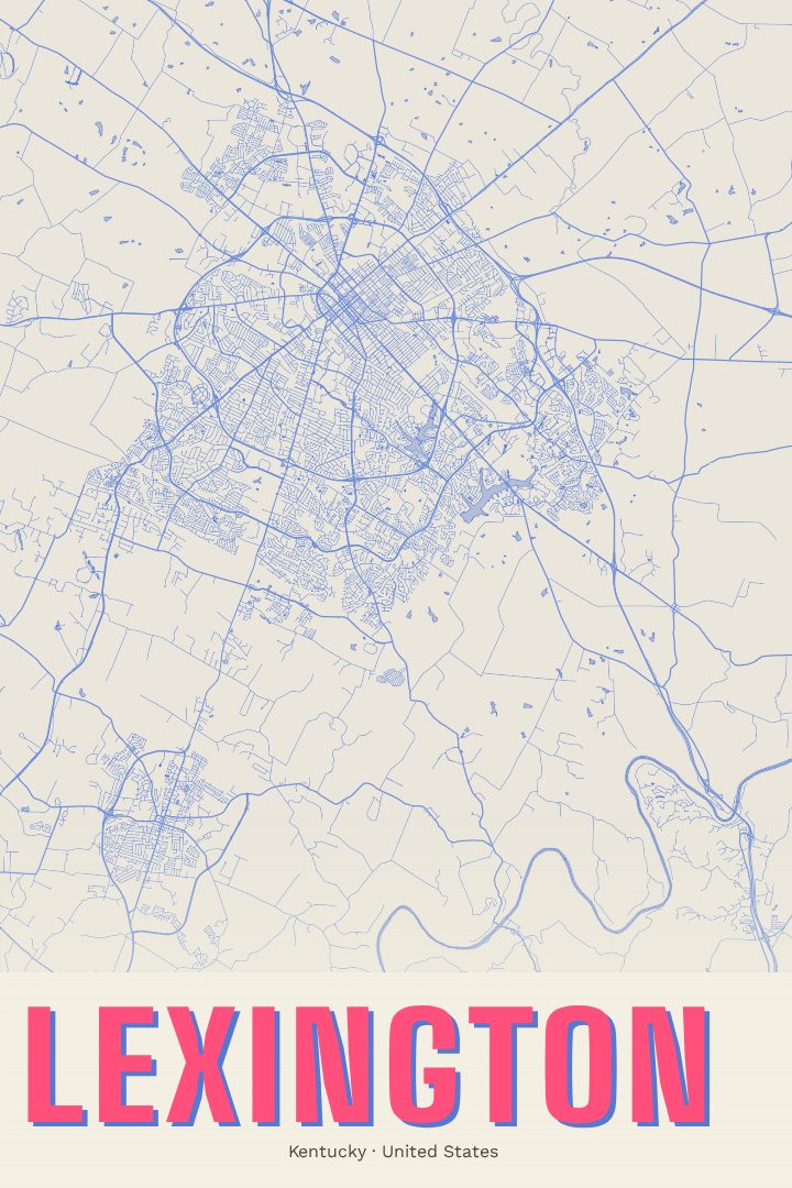 Lexington map poster