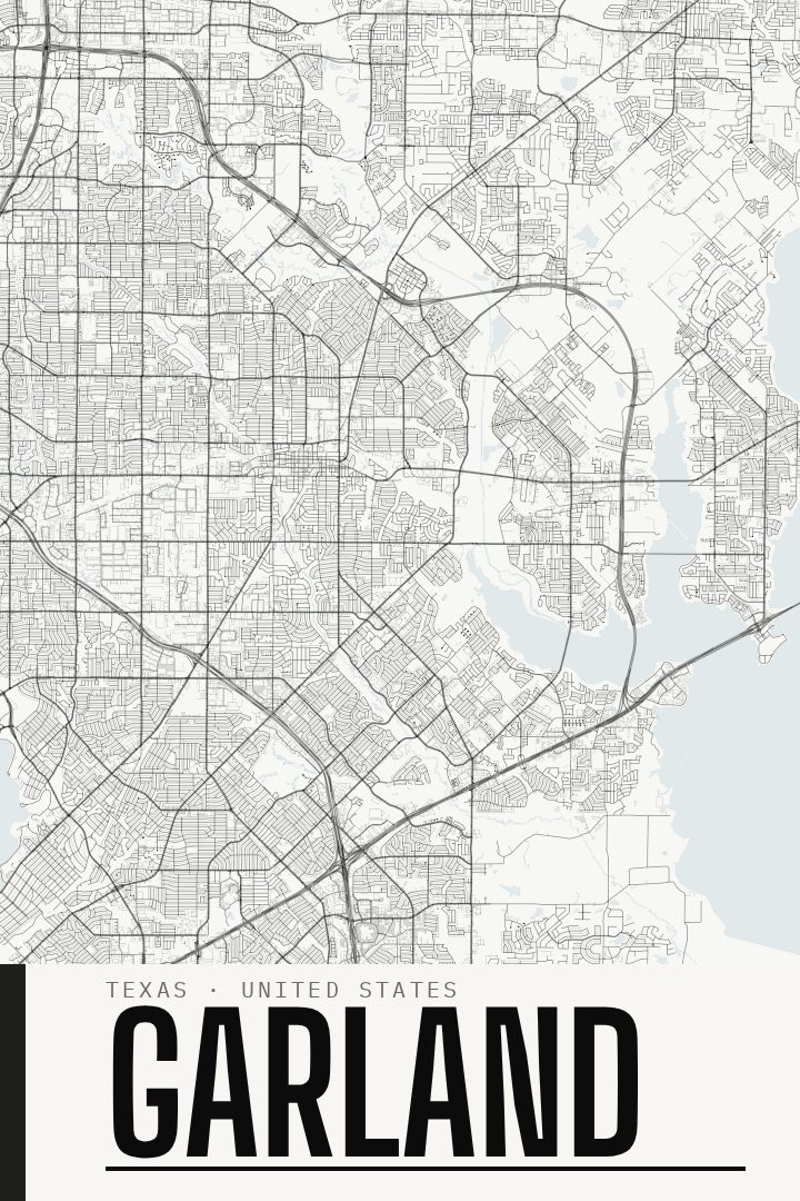 Garland map poster