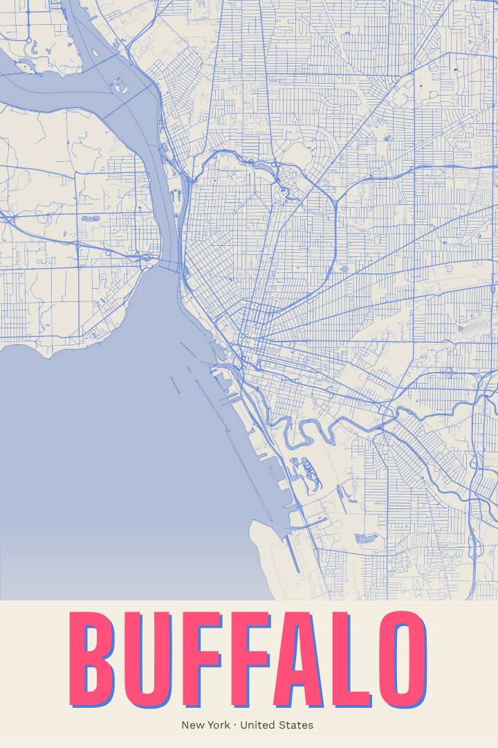Buffalo map poster